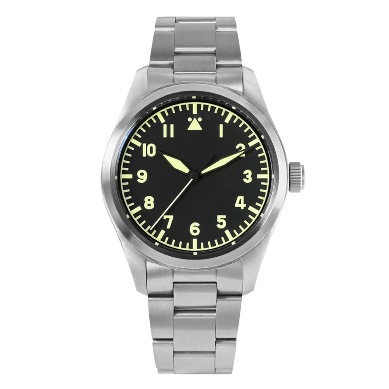 San Martin 39mm Pilot Men Watch Military Fashion Simple Style NH35 YN55A Automatic Mechanical Watches 20 Bar Waterproof Luminous