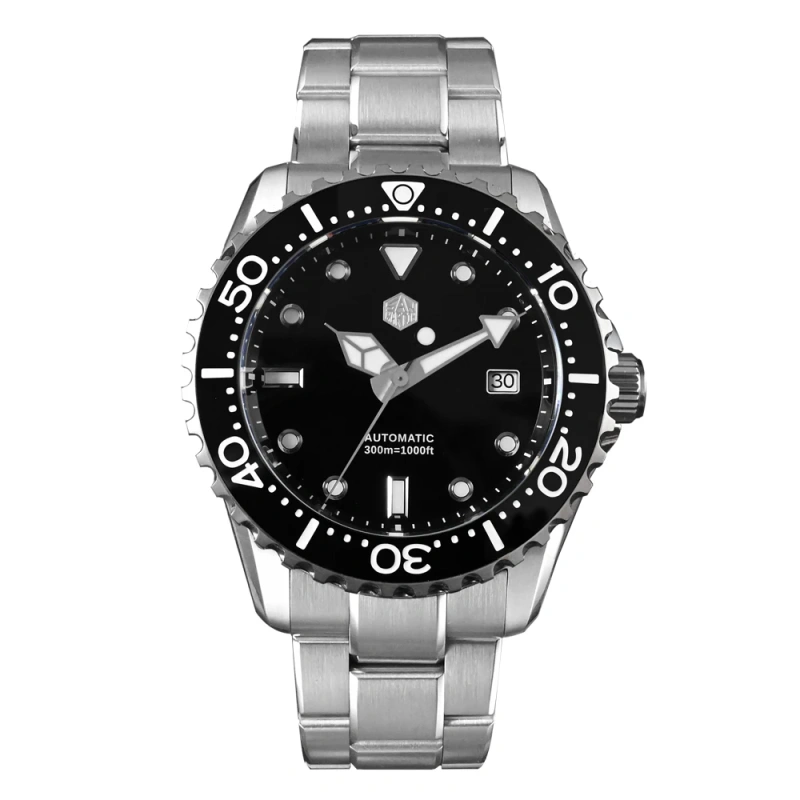 San Martin New 44mm Luxury Men's Diving Watch Classic High Quality NH35 Automatic Mechanical Sapphire BGW-X1 20Bar Reloj SN0009