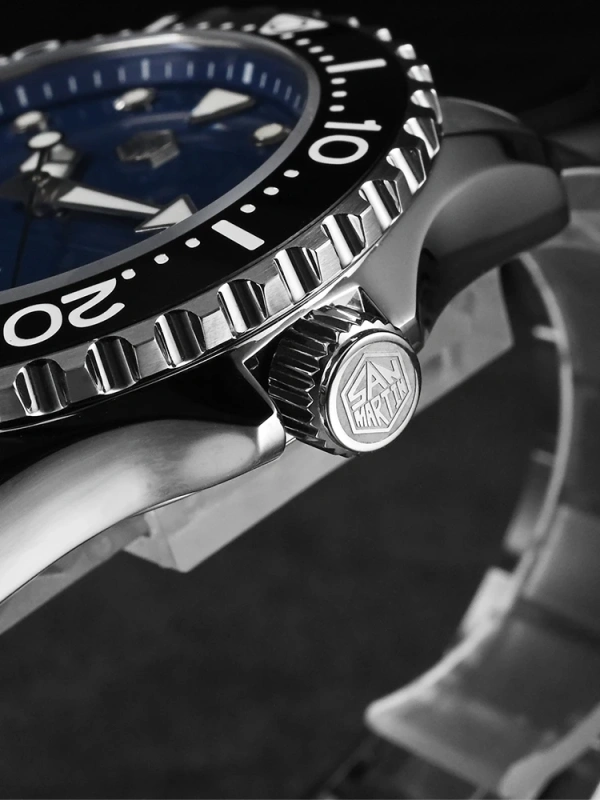 San Martin New 44mm Luxury Men's Diving Watch Classic High Quality NH35 Automatic Mechanical Sapphire BGW-X1 20Bar Reloj SN0009