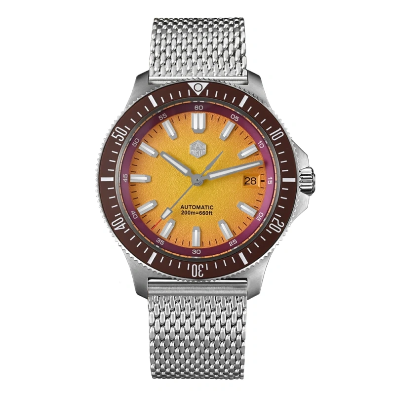 San Martin 40mm Original Design Fruit Series Dive Watch NH35 Automatic Mechanical Men Watches Waterproof 200m Luminous SN0118