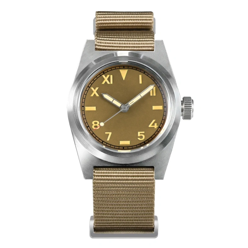 San Martin Pilot Watch 38mm YN55 Vintage Military Enthusiasts Sapphire Nylon Strap Automatic Mechanical Men Watches 20Bar