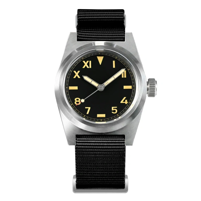 San Martin Pilot Watch 38mm YN55 Vintage Military Enthusiasts Sapphire Nylon Strap Automatic Mechanical Men Watches 20Bar