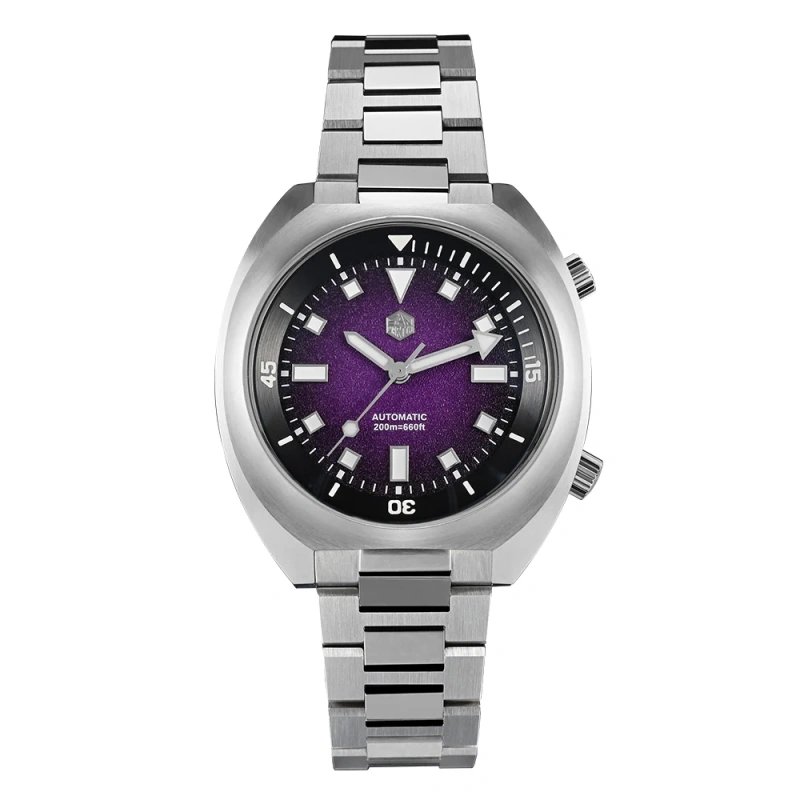 San Martin 2025 Grained Dial 42mm YN55 Automatic Mechanical Men Diver Watch Internal Bidirectional Rotating Bezel 20 Bar SN0066