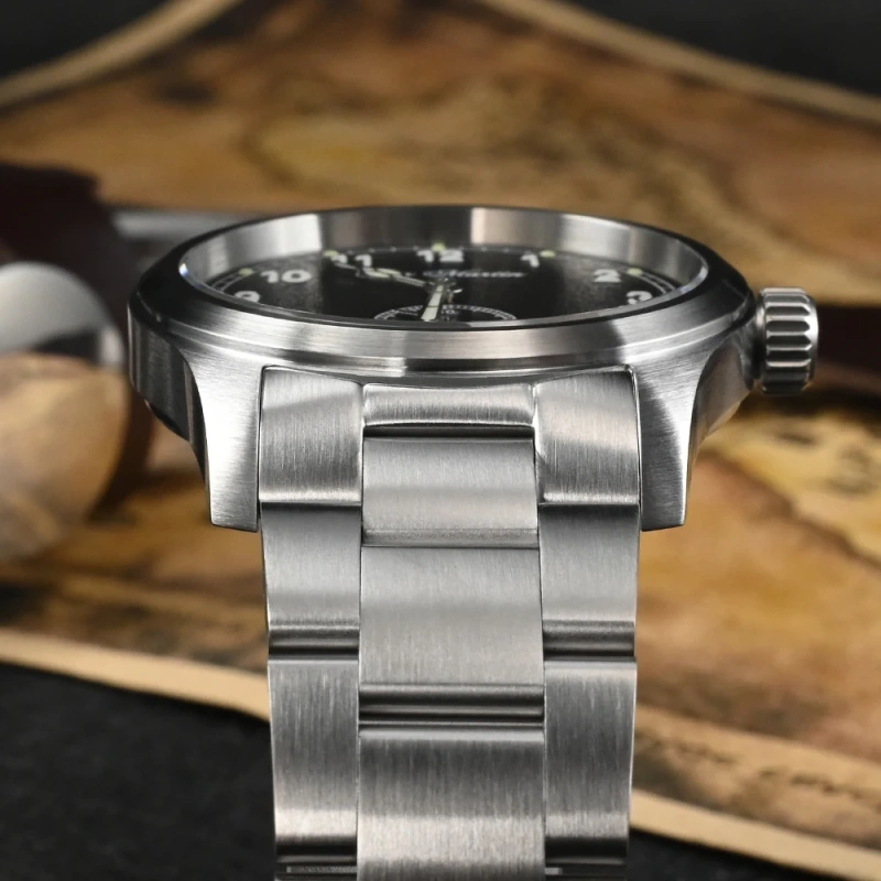 San Martin 37mm Pilot Watch RONDA 6004 Quartz Movement Military Simple Fashion Style Men Wristwatch 20 Bar Luminous Relojes