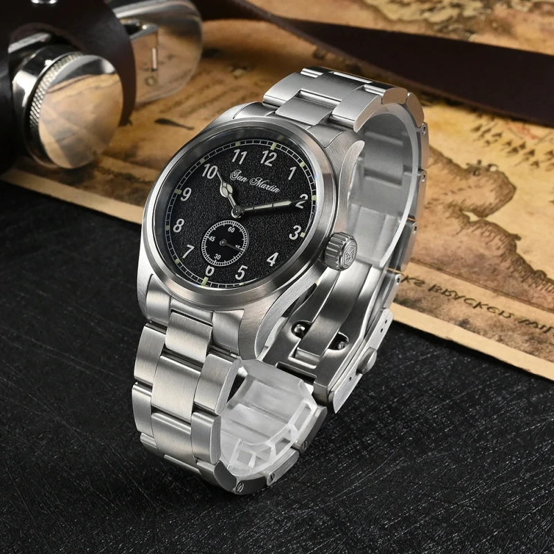 San Martin 37mm Pilot Watch RONDA 6004 Quartz Movement Military Simple Fashion Style Men Wristwatch 20 Bar Luminous Relojes