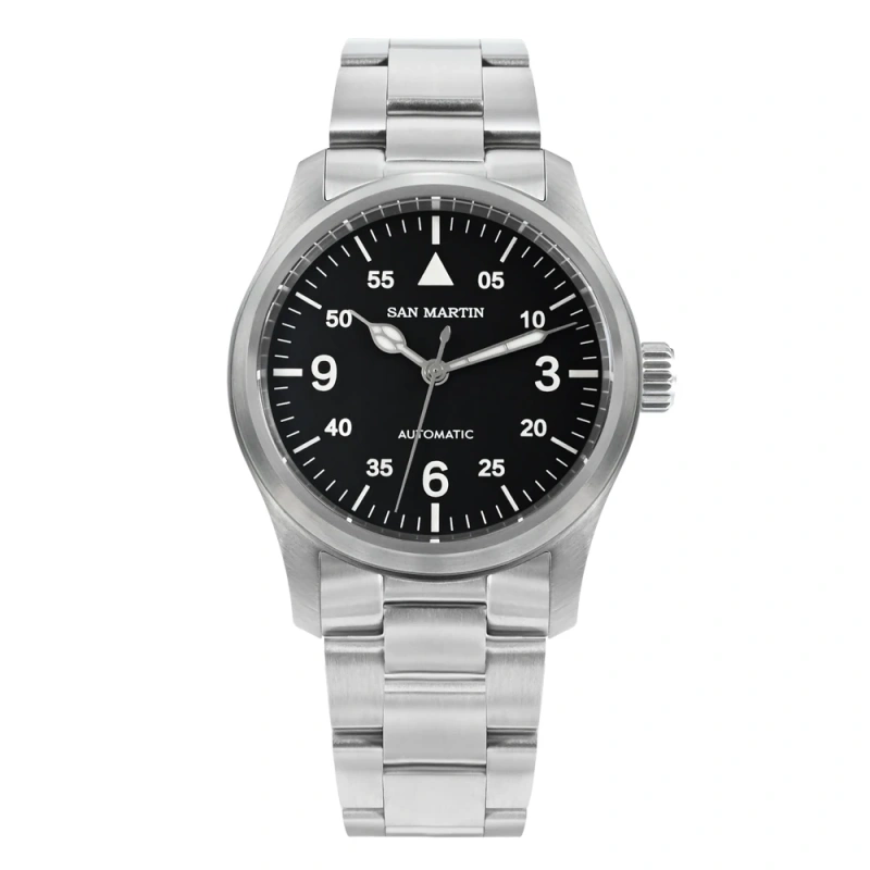 San Martin Men Pilot Watch 37mm Miyota 8215 Fashion Simple Style Military Automatic Mechanical Watches 100m Waterproof BGW-9