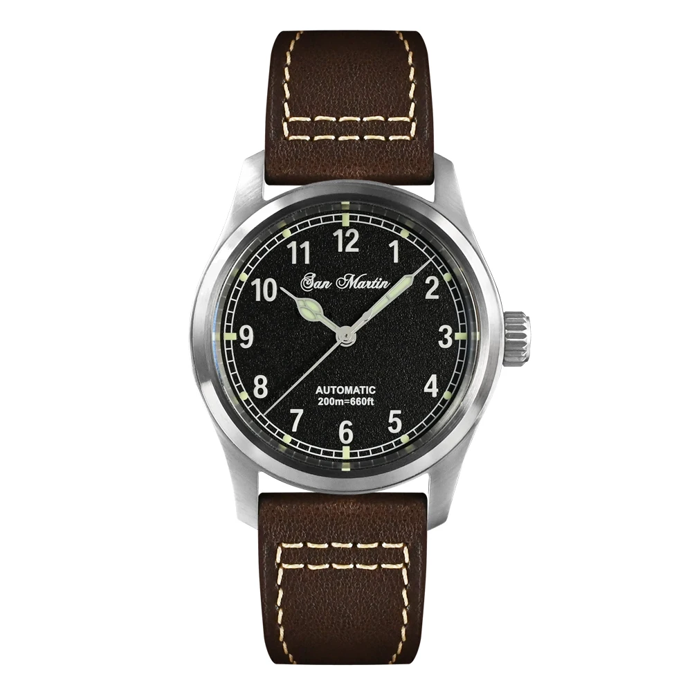 San Martin SN0034: 37mm Pilot Watch with Miyota 8215 Mechanical