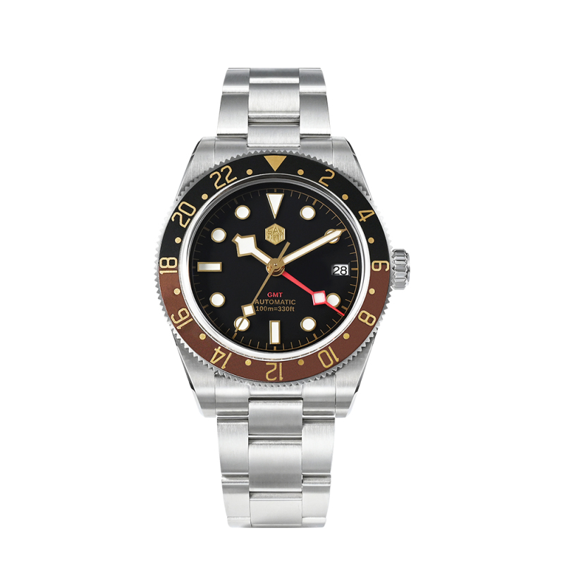 San Martin 39mm Vintage GMT Men Watch SN109G