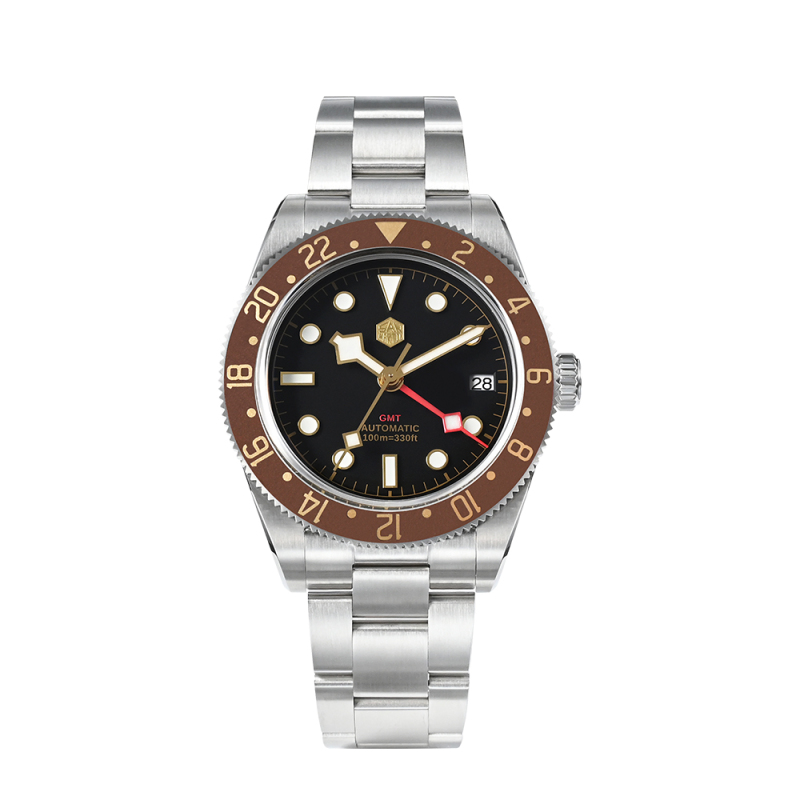 San Martin 39mm Vintage GMT Men Watch SN109G
