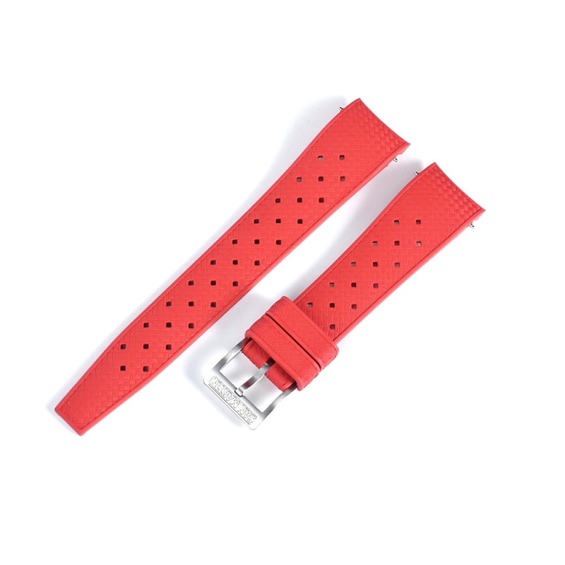San Martin FKM Curved End Premium-Grade Tropic Rubber Strap SN0144BD