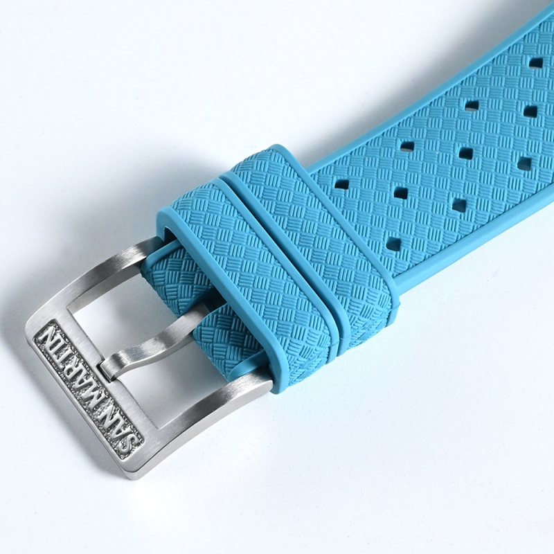 San Martin FKM Curved End Premium-Grade Tropic Rubber Strap SN0144BD