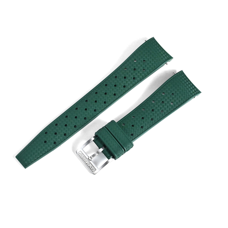 San Martin FKM Curved End Premium-Grade Tropic Rubber Strap SN0144BD