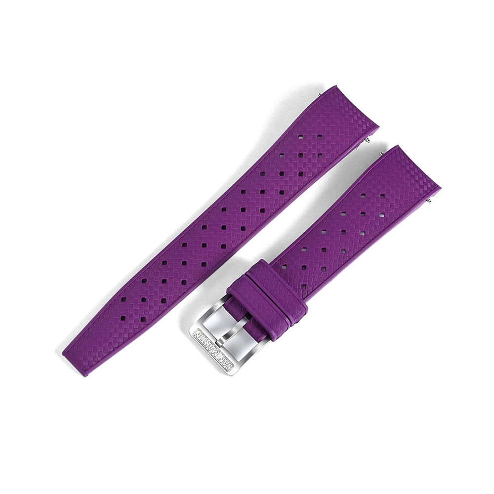 San Martin FKM Curved End Premium-Grade Tropic Rubber Strap SN0144BD