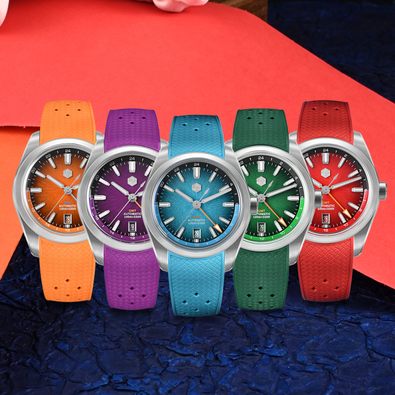 San Martin Miyota 9075 GMT 39mm Watch SN0144