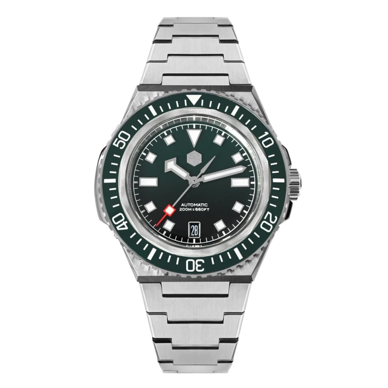 San Martin 41mm Men's Diver Watch Integrated Case NH35 Automatic Mechanical Original Design 200m Waterproof Sapphire SN0146