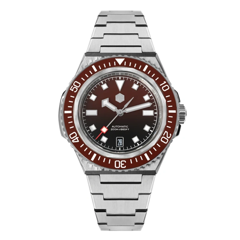 San Martin 41mm Men's Diver Watch Integrated Case NH35 Automatic Mechanical Original Design 200m Waterproof Sapphire SN0146