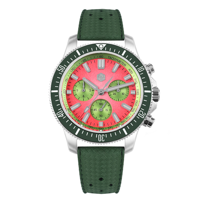 San Martin 40mm Chronograph Watch Peacock SL-4801 Automatic Movement SN0118G-JS