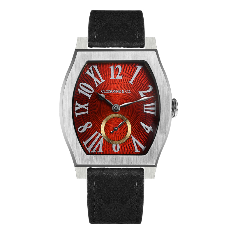 San Martin 36mm ETA7001 Barrel Shaped Enamel Hand Guilloche Dial Men Mechanical Watch Manual Winding SN0100