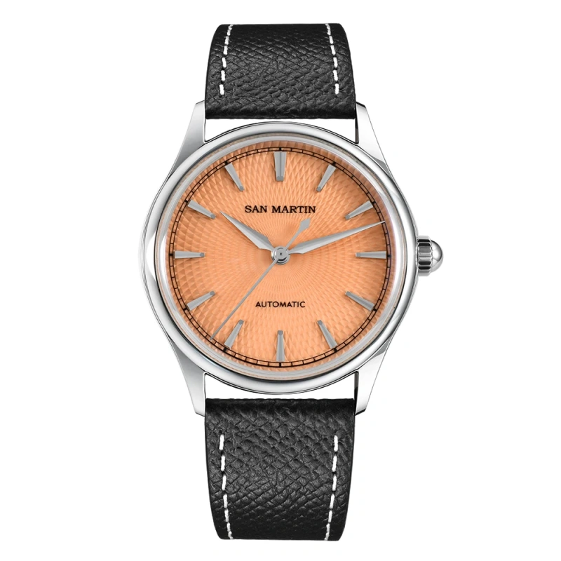 San Martin New 37mm Dress Watch ST1812 Automatic Movement Luxury Stainless Steel Mechanical Wristwatches Waterproof 10Bar SN0110