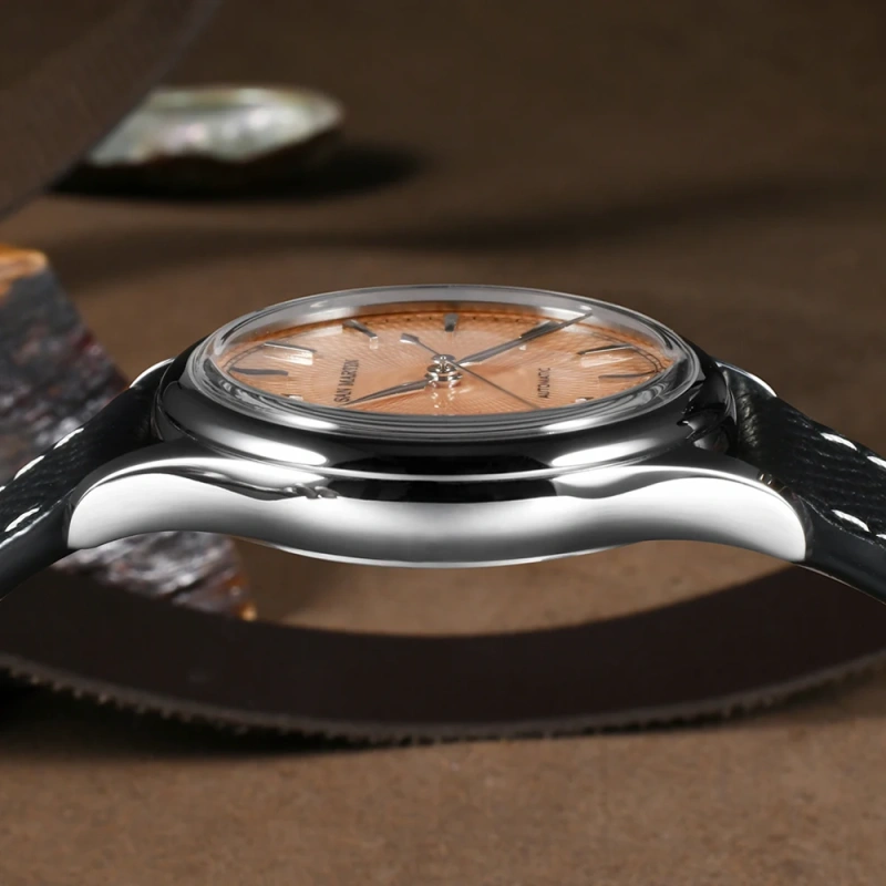 San Martin New 37mm Dress Watch ST1812 Automatic Movement Luxury Stainless Steel Mechanical Wristwatches Waterproof 10Bar SN0110