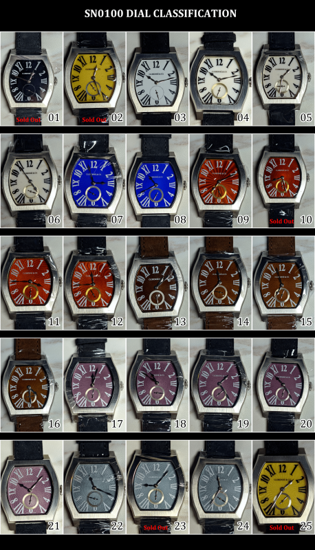 San Martin 36mm ETA7001 Barrel Shaped Enamel Hand Guilloche Dial Men Mechanical Watch Manual Winding SN0100