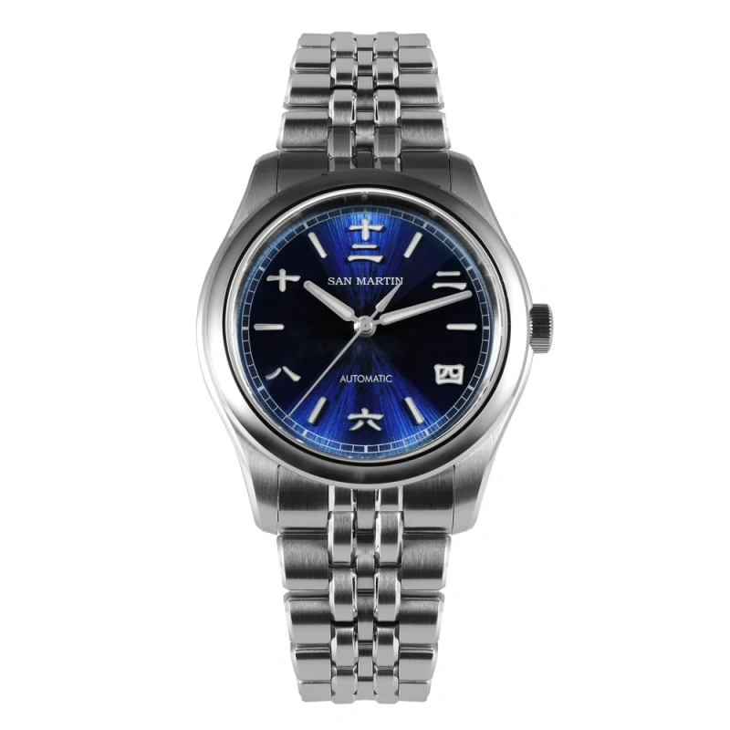 San Martin New 39mm Chinese Style Original Design Sunburst Jianzhan Dial Men Dress Watch Miyota 90S5 Automatic Mechanical SN0144