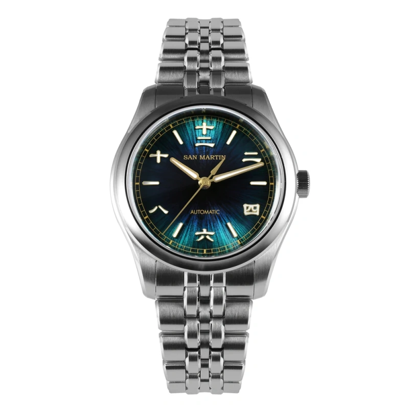 San Martin New 39mm Chinese Style Original Design Sunburst Jianzhan Dial Men Dress Watch Miyota 90S5 Automatic Mechanical SN0144