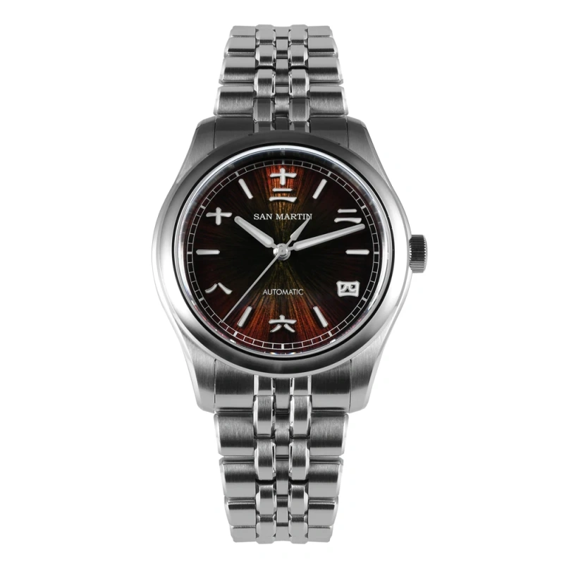 San Martin New 39mm Chinese Style Original Design Sunburst Jianzhan Dial Men Dress Watch Miyota 90S5 Automatic Mechanical SN0144