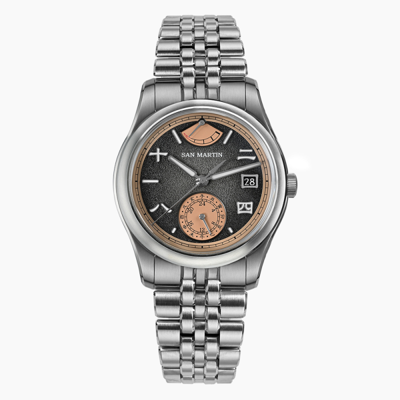 San Martin 39mm Men Watch Power Reserve Display MIYOTA 9132 Automatic Mechanical  SN0144