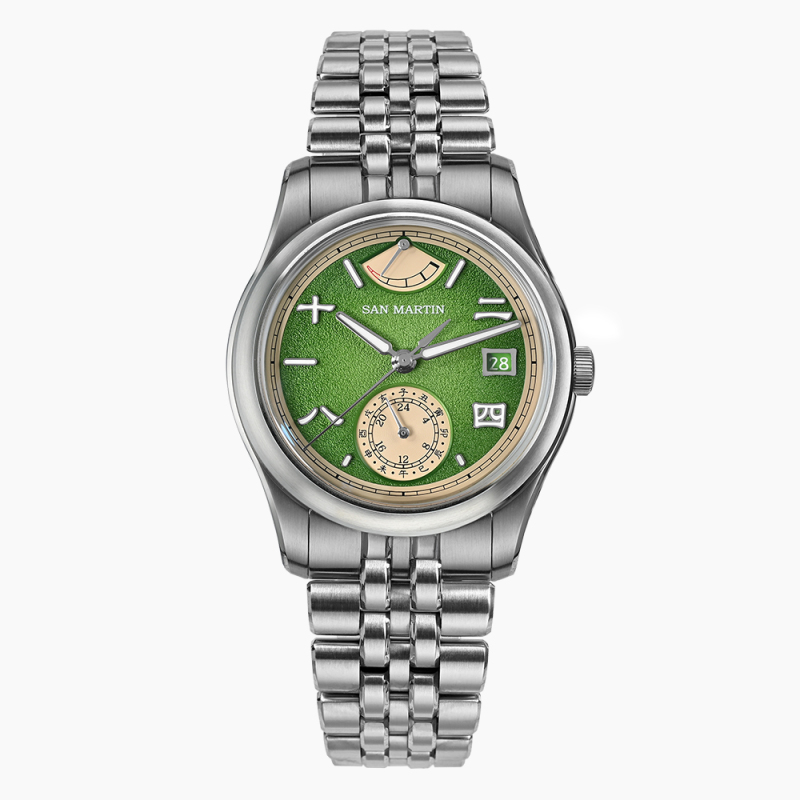San Martin 39mm Men Watch Power Reserve Display MIYOTA 9132 Automatic Mechanical  SN0144