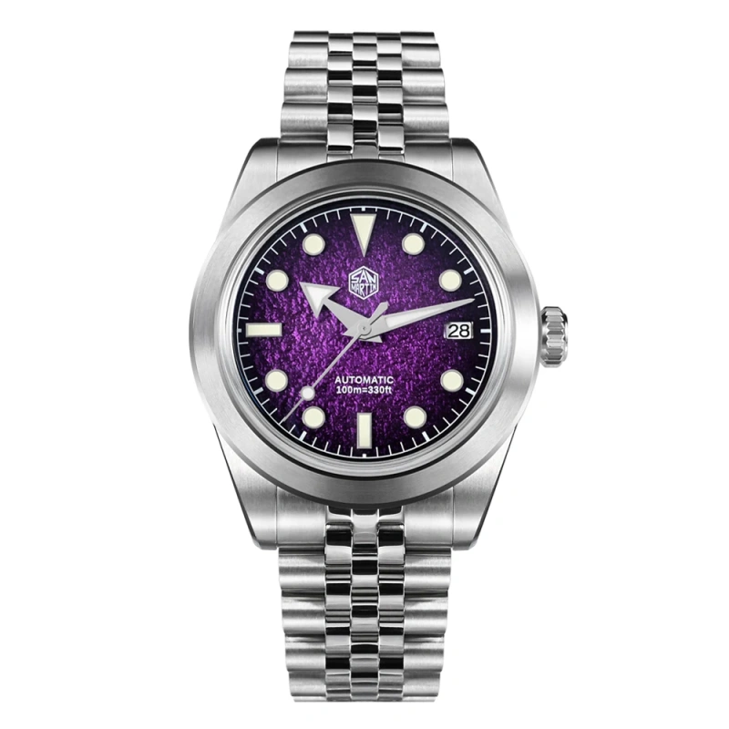San Martin New 39mm Sport Watch Enamel Dial NH35 Automatic Mechanical Men Dress Watch Sapphire Waterproof 100m Luminous SN0053