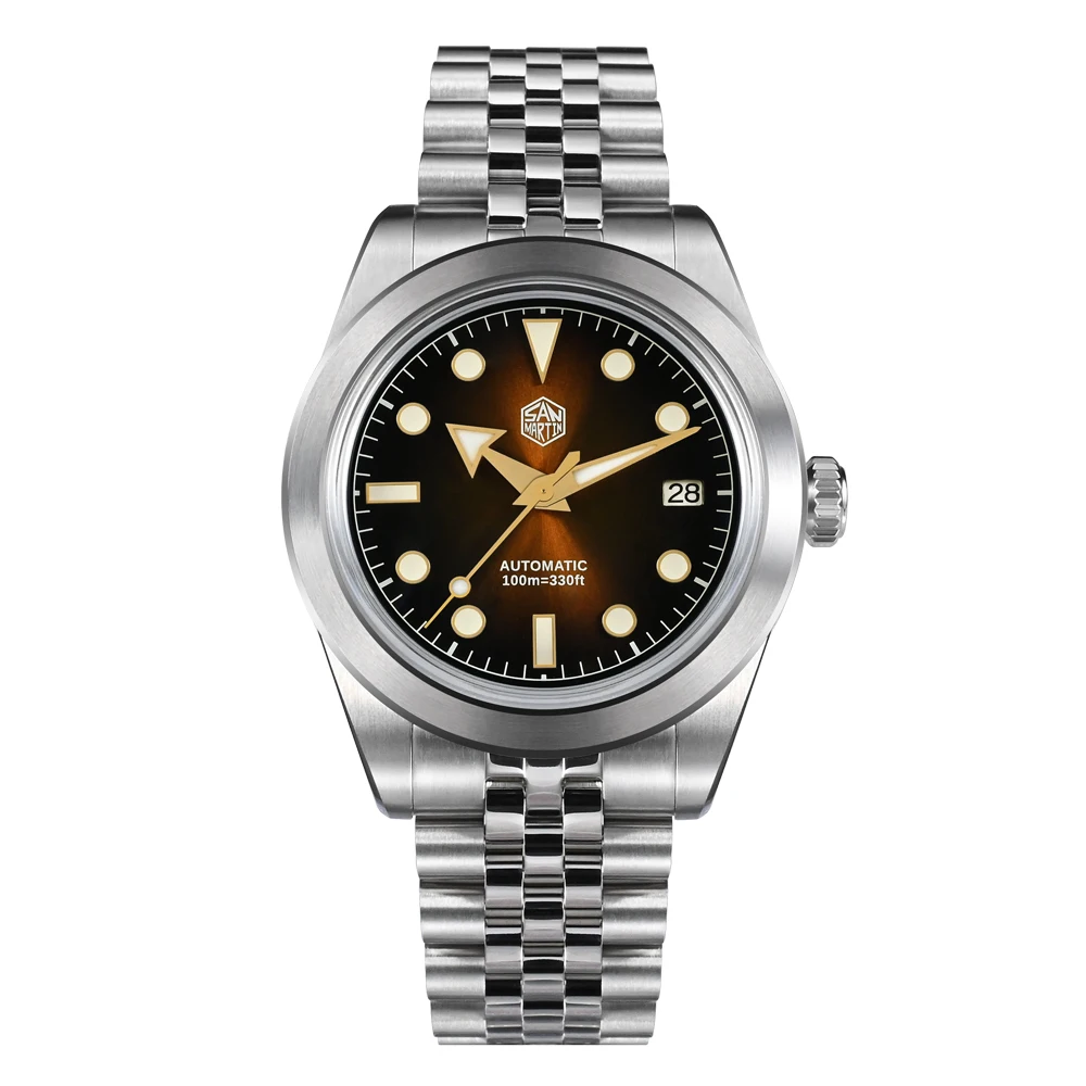 San Martin 39mm Enamel Dial NH35 Mechanical Men Watch SN0053
