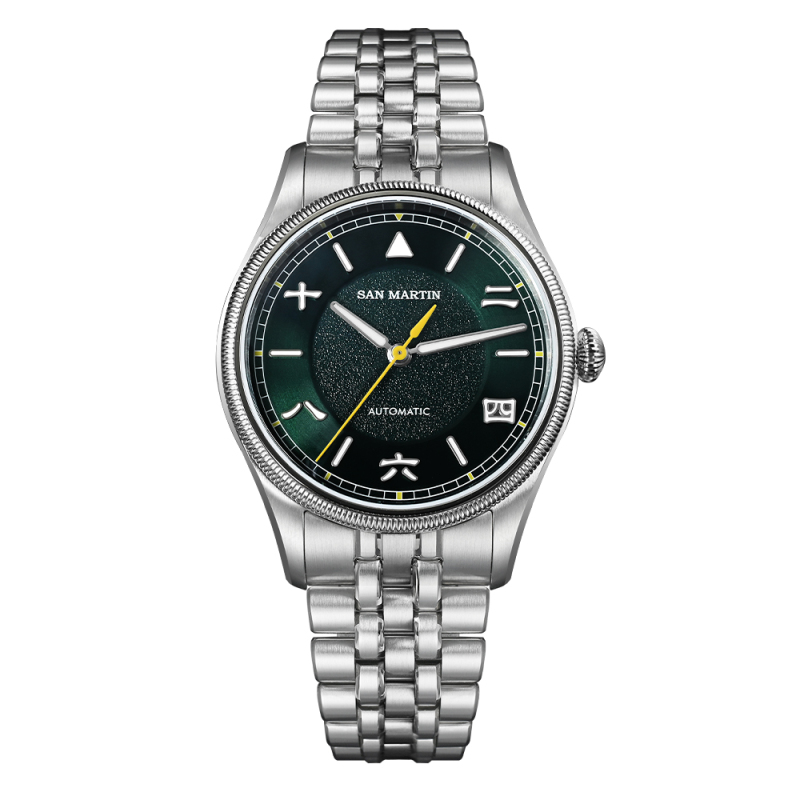 San Martin 39.5mm Pilot Watch YN55 Automatic Mechanical Watch SN0033G-C