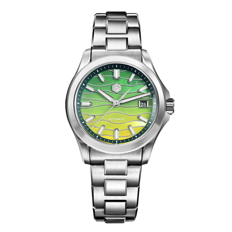 San Martin Watch 39mm Luxury Dress Miyota 9015 Automatic Mechanical Watches for Men With Mop Guilloche 100m Waterproof SN0150