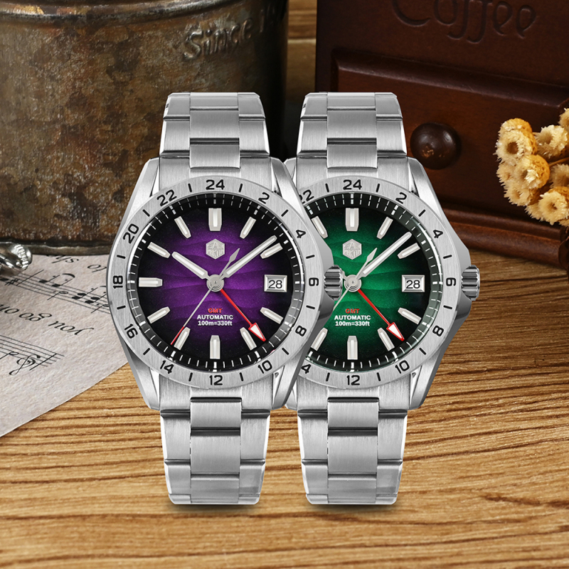 San Martin 39mm GMT Dress Watch-SN0129-6