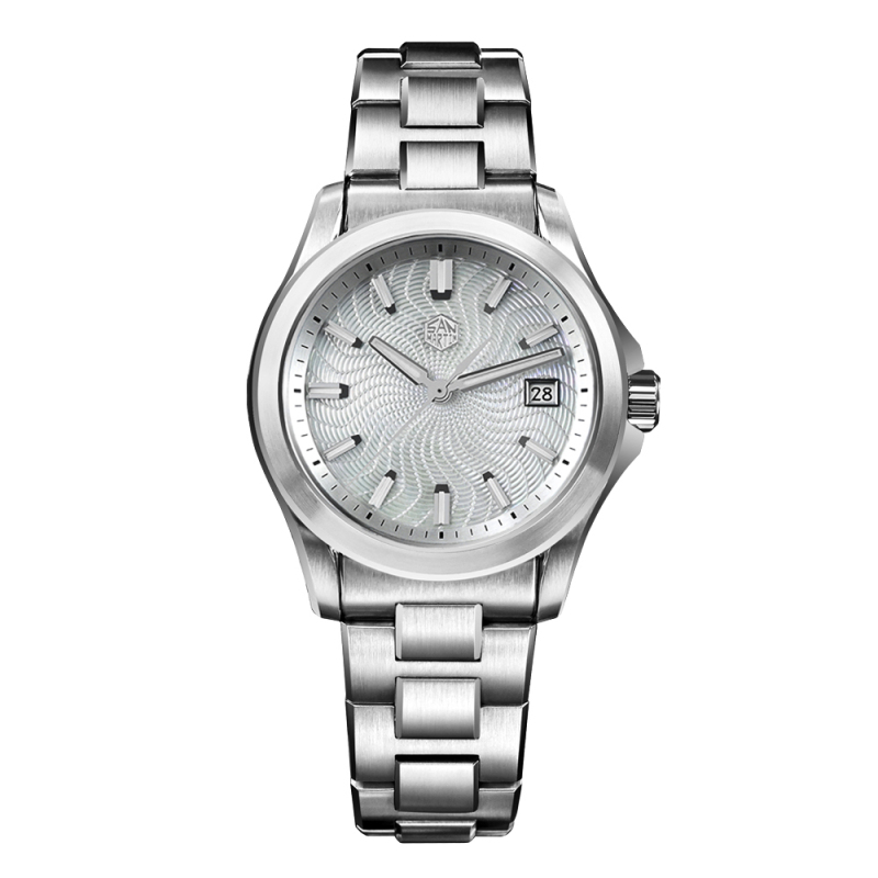 San Martin Watch 39mm Luxury Dress Miyota 9015 Automatic Mechanical Watches for Men With Mop Guilloche 100m Waterproof SN0150