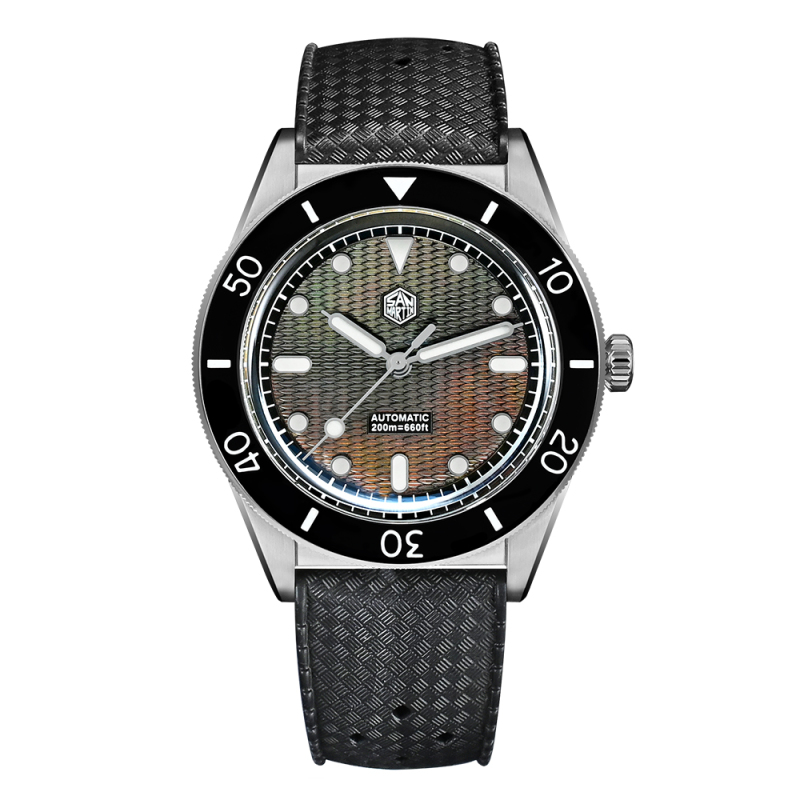 San Martin 39mm Guilloche MOP Dial Miyota 90S5 Automatic Mechanical Watch SN0151