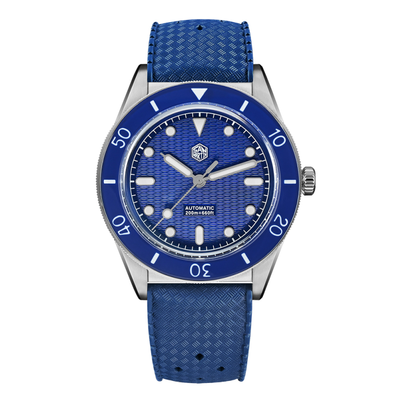 San Martin 39mm Guilloche MOP Dial Miyota 90S5 Automatic Mechanical Watch SN0151