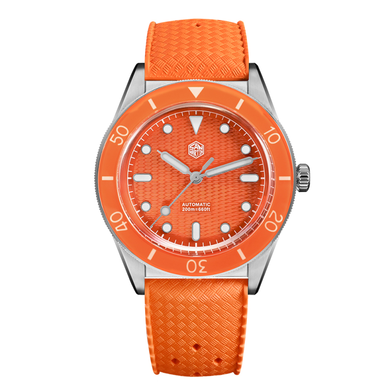 San Martin 39mm Guilloche MOP Dial Miyota 90S5 Automatic Mechanical Watch SN0151