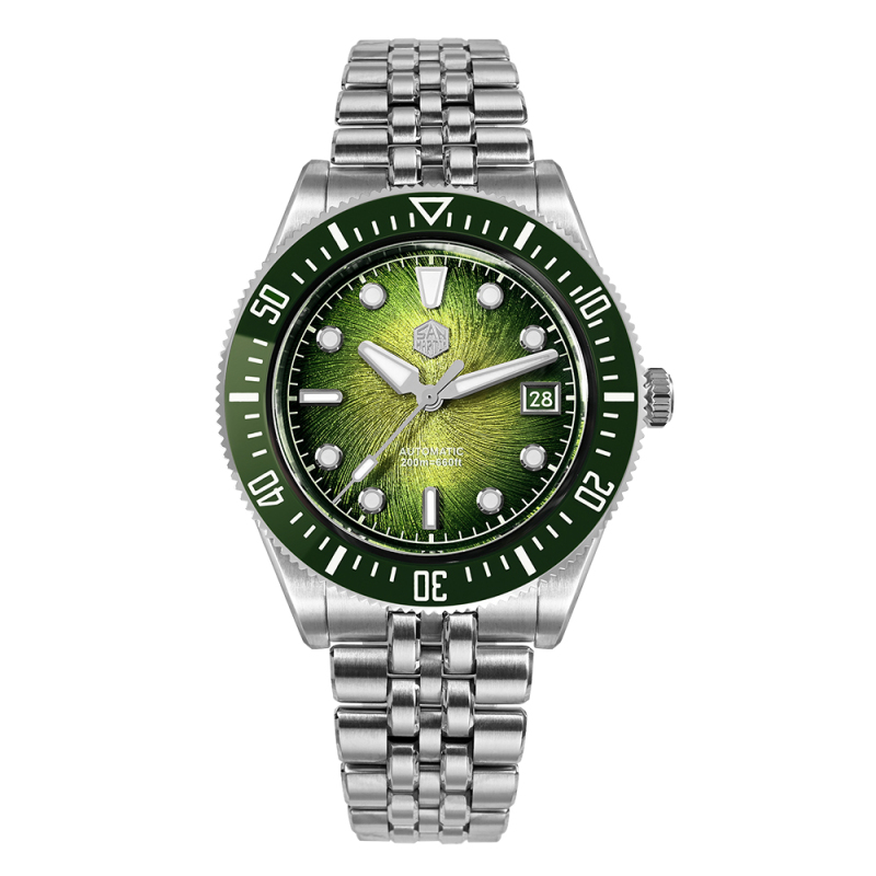 San Martin New Vortex Dial Men Diver Watch Miyota 9015 Automatic Mechanical SN0148
