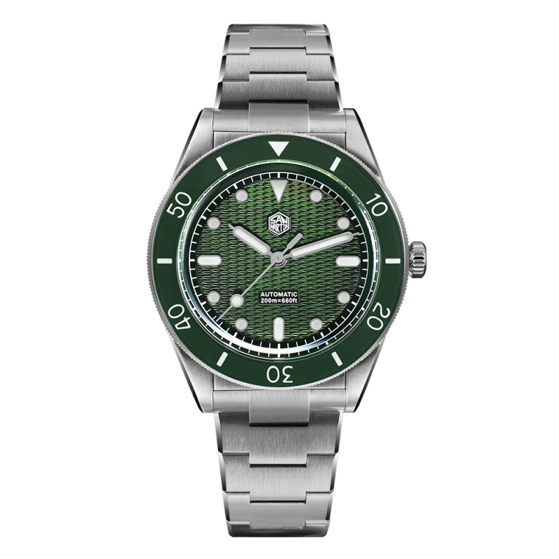 San Martin 39mm Guilloche MOP Dial Miyota 90S5 Automatic Mechanical Watch SN0151