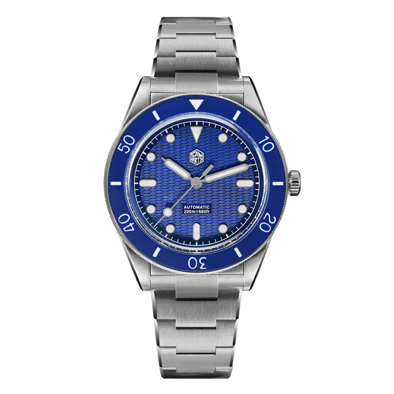 San Martin 39mm Guilloche MOP Dial Miyota 90S5 Automatic Mechanical Watch SN0151