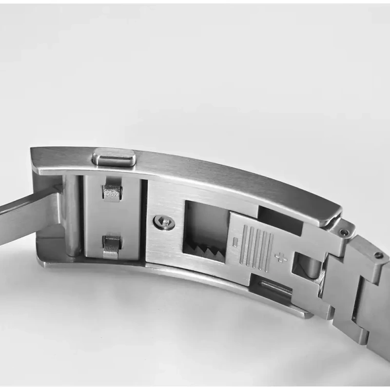 San Martin Straight Endlinks Y Links Bracelet 316L Stainless Steel On The Fly Quick Adjust Folding Clasp For Model SN0151