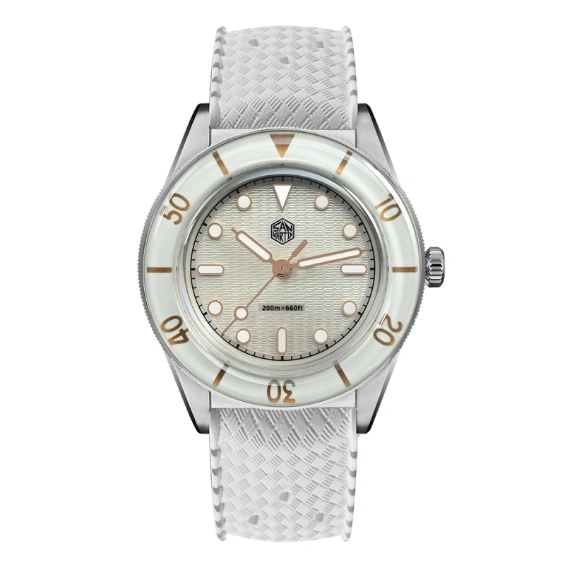 San Martin SN0151GS 32.5mm Ladies Quartz Watch Fashion Luxury Women Wristwatch Matching Couple Watch MOP Dial Sapphire WR200m