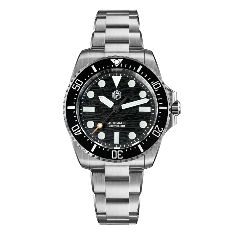 San Martin 2026 Men Diver Watch 38mm Wave Texture Dial Miyota 90S5 Automatic Mechanical Luxury Wristwatch Waterproof 200m SN0126