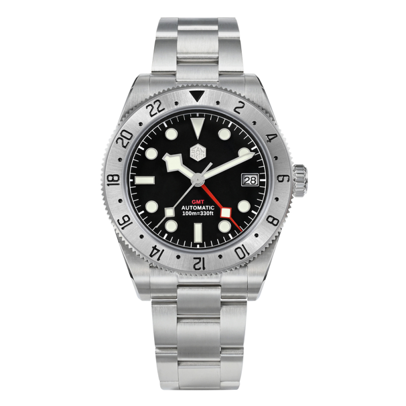 San Martin 39mm Vintage GMT Men Watch SN109G