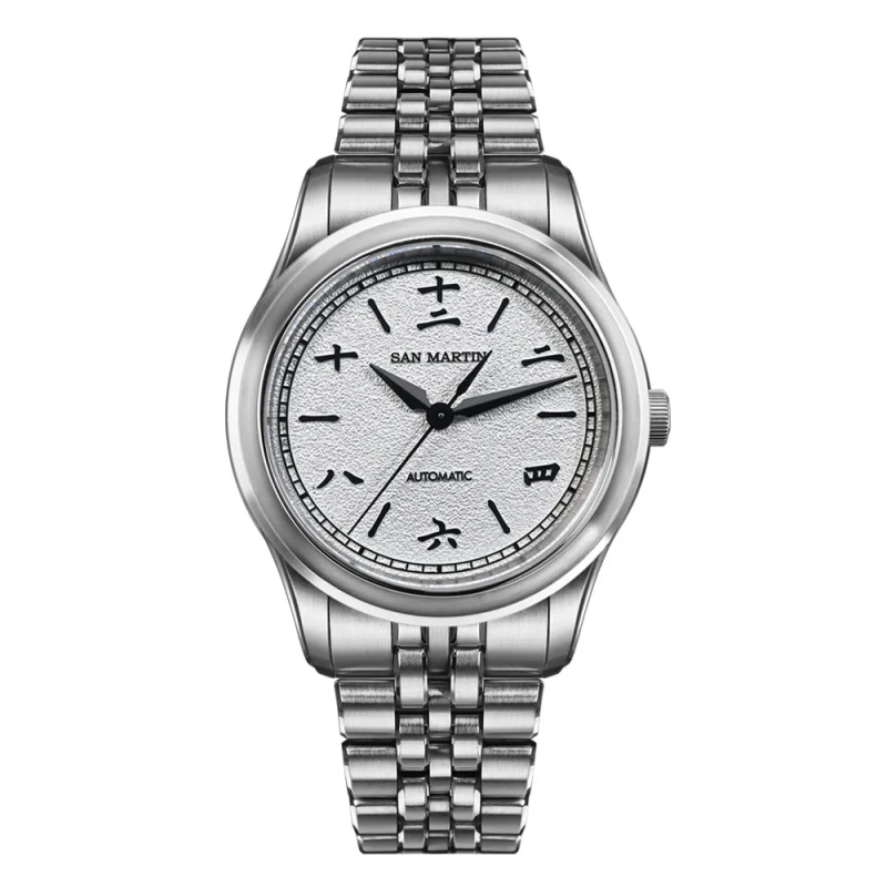 San Martin SN0144CG 39mm Gada Watch MOP Grained Dial Chinese Original Design Miyota 90S5 Men Dress Automatic Mechanical Watches