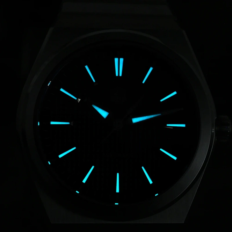 San Martin 40mm SN0152 Luxury Sport Watch Miyota 90S5 Automatic Waffle Dial Integrated Bracelet Exhibition Caseback Mens Watches