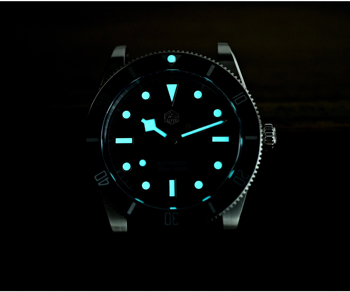 San Martin 37mm SN0138 Upgraded Diving Watch BB54 Retro 28800BPH Automatic Mechanical Luxury Sapphire Crystal 20Bar Men Watches SN0138-GB