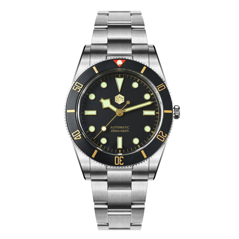 San Martin 37mm SN0138 Upgraded Diving Watch BB54 Retro 28800BPH Automatic Mechanical Luxury Sapphire Crystal 20Bar Men Watches